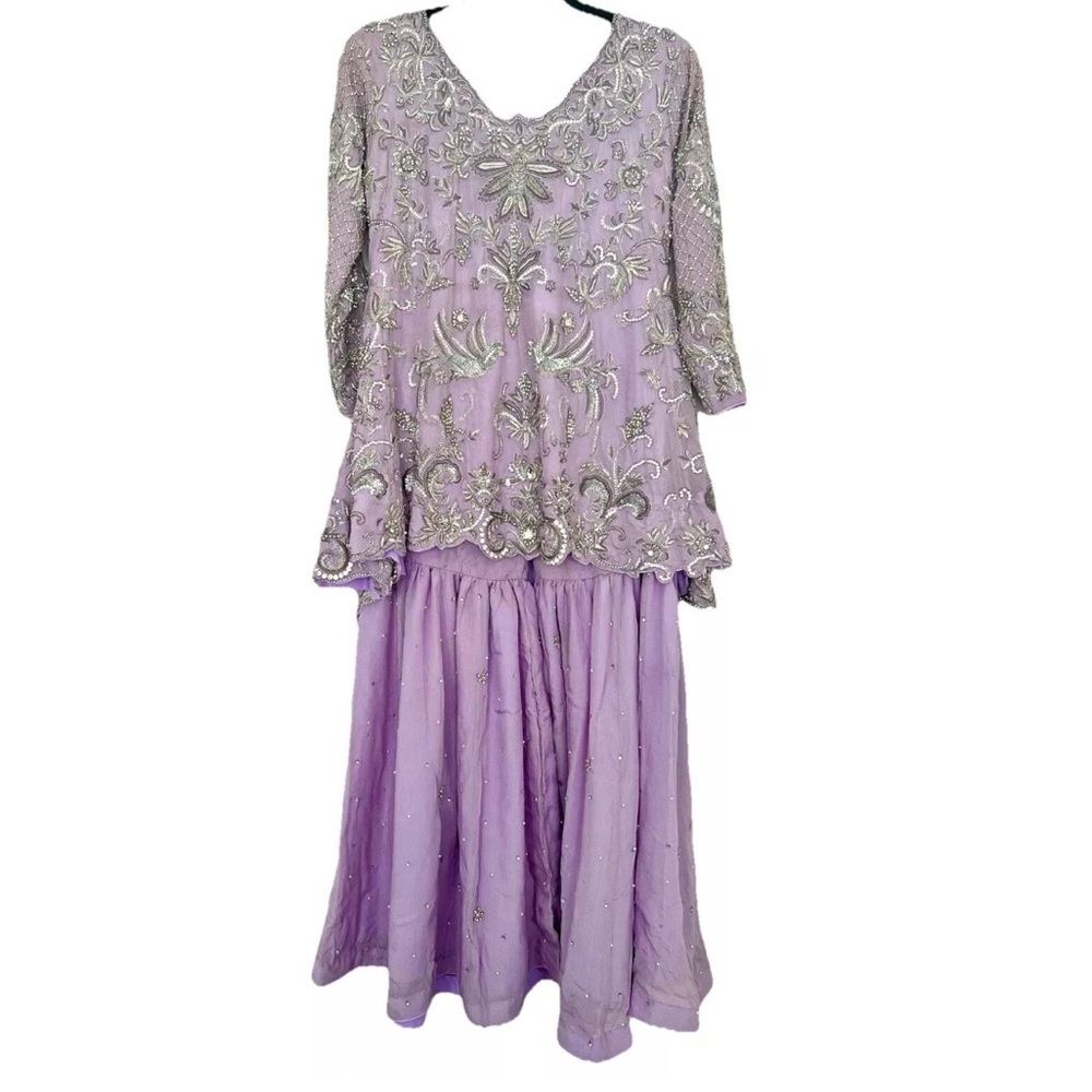 Pakistani Wedding Dress Lengha Elan Inspired Gharara Shalwar Kameez - Picture 2 of 7